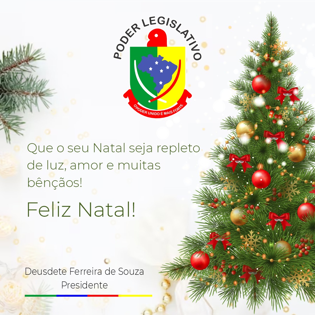 A Câmara de Vereadores deseja a todos um Feliz Natal!